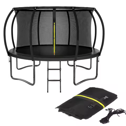 Trampoline Protective Net for Round Trampolines, Breathable Trampoline Safety Net for 8ft 10ft 12ft