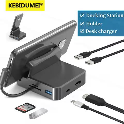 8 In 1 Type C HUB Docking Station Phone Stand Dex Pad Station USB C To HDMI-compatible Dock Power Ch