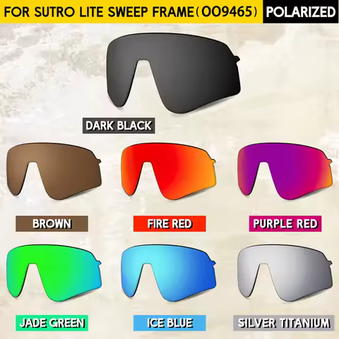 Thickness of 1.5MM Polarized Replacement Lenses for Oakley Sutro Lite Sweep OO9465 Sunglasses-Multi 