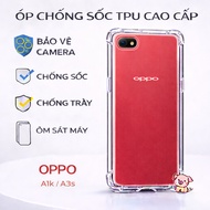 Oppo A3s, A1k hekon smooth transparent case | Oppo phone case provides comprehensive phone camera pr