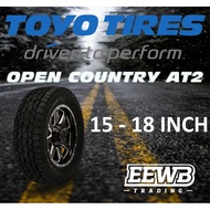 (POSTAGE) TOYO OPEN COUNTRY A/T 2 NEW CAR TIRES TYRE TAYAR 15/16/17/18 INCH