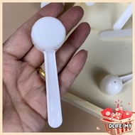 【In Stock】50/100pc 5g White Plastic Measuring Spoon Gram Scoop Food Baking Medicine Powder