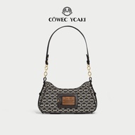 กระเป๋าสะพายข้างผู้หญิง CYWE ทรงสี่เหลี่ยมสุดเก๋ไก๋แบบสากล ผ้าฝ้ายลายดอกไม้ กระเป๋าสะพายข้างแบบลำลอง