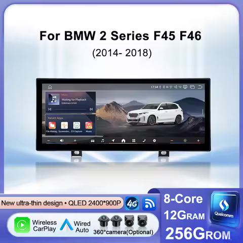 Wireless Carplay Car Multimedia Player For BMW 2 Series F45 F46 2014 - 2018 NBT EVO System Navigatio