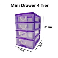 CENTURY FULLY ASSEMBLY Mini Drawer 4 Tiers / 5 Tiers Plastic Storage Stationary Organizer