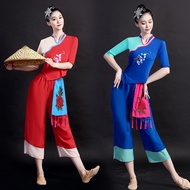 Square Dance Costume - Yangko Suit for Female Classical Dance Performances | Group Dance Outfit