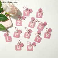 AD1MY Pink 26 Letters Keychain, A-Z Charm Jewelry for Everyday Wear Martijn
