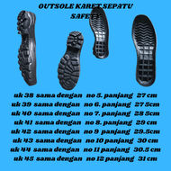 sol sepatu bawah karet mentah.outsole sepatu safety king.sol karet anti licin pria.alas karet sepatu