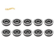 10Pcs F695- Bearing 5X13X4mm Flanged Miniature Deep Groove Ball Bearings F695RS for   2/3 3D Printer