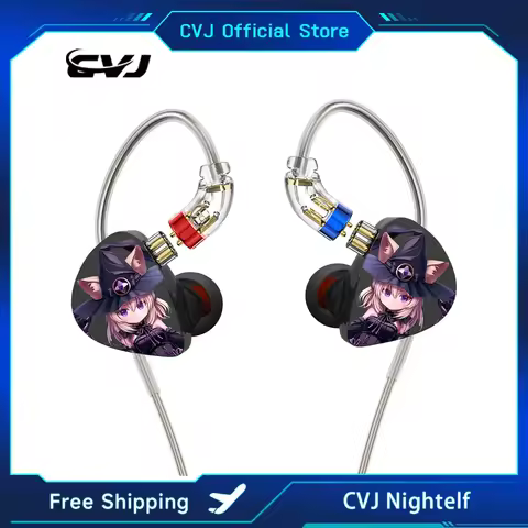 CVJ Nightelf HIFI Best Wired In Ear Earphones Dual-channel Three-unit 3.5 Metal Plug Monitor Headpho