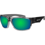 BOMBER Mens Safety Sunglasses, 2 Tone Crystal Frame with Green Mirrored Lens, z87 Compliant, UV Prot