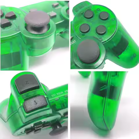 Transparent Color Wireless Joystick for PS2 2.4G Gamepad Vibration for PS2 Controller