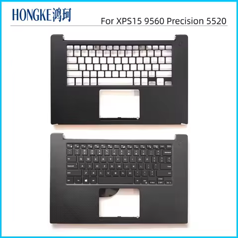 Repalce New Cover For XPS15 9560 Precision 5520 Keyboard Frame Case Palmrest Cover Upper Case Cover 