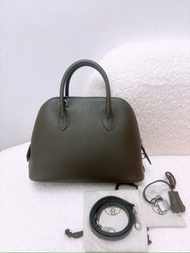 (尖沙咀門市💖)全新✨Hermes bolide 25 (Grey PHW/ stamp K)深灰綠銀扣手袋
