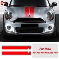 Car Hood Decal Engine Cover Vinyl Bonnet Stripes Stickers For MINI Cooper F54 F55 F56 R60 R55 R56 Ac