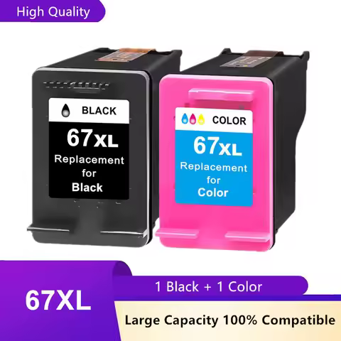 Compatible For HP 67 67XL Ink Cartridge For HP67 Deskjet 1225 2732 2752 2755 4158 plus 4140 4152 415