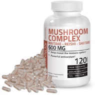 Triple Mushroom Complex - Maitake - Reishi - Shiitake - Powerful Antioxidant and Immune System Boost