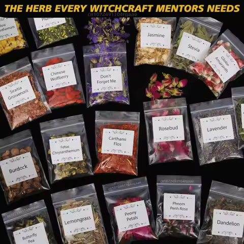 Quality Witch Beginner Natural Dried Flowers Wicca, Wiccan Rituals, Magic Spell, Altar Supplies Heal