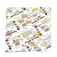 (100 PCS) DELI Wrapper Burger Wrapping Paper / Pembalut Kertas Burger (12x12)