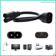 WU 33cm Male to Female C7 to C8 Power Adapter Cable Cord IEC320 C7 to IEC320 C8