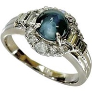 Size 15, Alexandrite Cat's Eye 1.332ct, Diamond 0.61ct, Pt900 Platinum 7.5g, Women's Ring