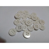 11mm flat shirt buttons, contents 100 pcs, black/milk white, 4 holes