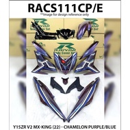 Chameleon Purple Blue Cover Set Yamaha Y15 Y15ZR V2 MX King Vietnam Rapido RACS111CP/E Plug And Play PNP CoverSet