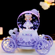 8-12 Years Old Girl Crystal Ball Music Box Princess Carriage Rotating Music Box Girl Child Girl Birt