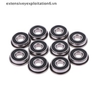 # exten # 10Pcs F695-2RS Stainless Steel Bearing Flanged Miniature Deep Groove Ball Bearings F695 RS