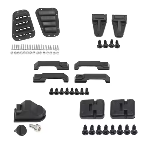 1:10 RC Car Parts for TRX-4/D90 - Durable Door Hinges, Hood Grille, Handles, Engine Cover Hinge & Fu