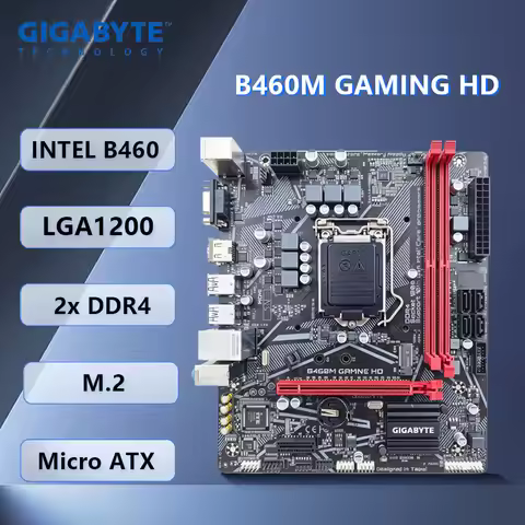 GIGABYTE B460M GAMING HD Motherbaord Intel B460 LGA120 DDR4 64GB M.2 Micro-ATX support Core i7-10700