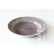 +Sawa Ceramic Tableware+[Love Pottery Pink Purple Glaze 24 Soup Dish-Made In Japan XL1407321B] Desse