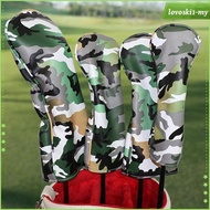 [LovoskibcMY] 4pcs/Pack  Artificial Leather Headcover Long Neck Golf Hybrid Club Head Covers Interch