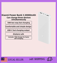 3CXiaomi Mi Powerbank 3 Upgrade 2C Version 18W Fast Charge Dual USB Input Output Port 20000mAh Quick