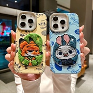 For Iphone 17PM case Zootopia Nick Judy iphone 16PM 15PM 14PM 13PM 12PM 11 cover cute cartoon