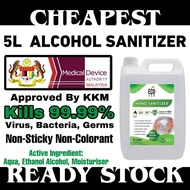 🔥KKM APPROVED🔥 ECO•VER 5L Alcohol Ethanol IPA Disinfectant Liquid Nano Mist Sanitiziing 5L Liquid  H