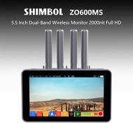 SHIMBOL ZO600MS 5.5-inch Wireless Video Monitor Receiver | 2.4G & 5G Dual-Band Wi-Fi Transmission | 