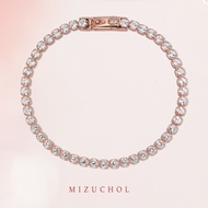 Mizuchol สร้อยข้อมือประดับพลอย White Topaz แท้ทั้งเส้น Bubbling Champagne Bracelet