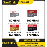 100% Original 8GB/16GB/32GB/64GB/128GB/256GB/512GB Memory card Up to 80Mbps/100Mbps/160Mbps/170Mbps