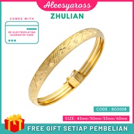 ZHULIAN Gelang Tangan Bercorak BG5008 Fashion Bangle Jewelry Original Zhulian Gold Plated