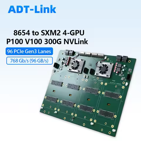 SXM2 To 8654 Adapter Card 4-GPU for NVIDIA Tesla V100 P100 Backplane Module 300G NVLink 4-Port 4‑Way