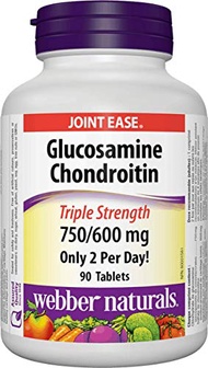 Webber Naturals Glucosamine Chondroitin, Triple Strength 750/600 mg, 90 Tablets