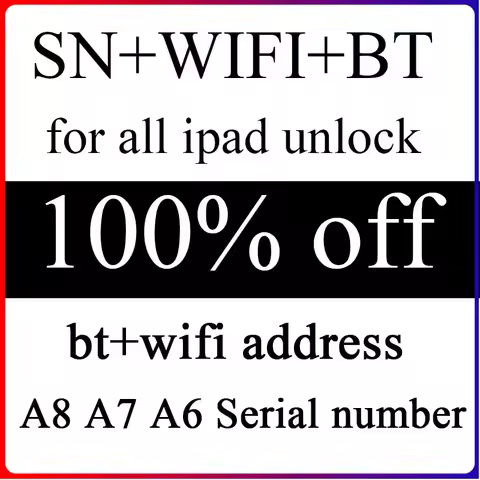 SN Serial Number for IPad Mini 2 3 IPad Air 1 2 2019 2018 Pro10.2 A5 A6 A7 A8 WiFi BT Address for Ac
