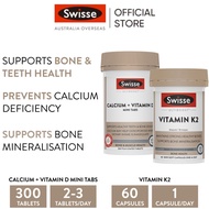 Swisse Ultiboost Calcium + Vitamin D Mini 300 Capsules + Vitamin K2 60 Capsules (EXP:12 2027)