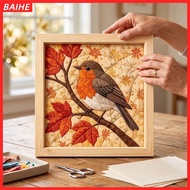 BAIHE Kinusaiga Fabric Art Kit, Handmade No-Sew Design Fabric Mosaics Kit, Creative Premium Fabric M