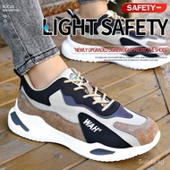 Ready Stock Safety Shoes Steel Toe Shoes Waterproof Lightweight Breathable Safety Protective Shoes Four Seasons Steel Toe-toe Work Shoes Anti-smashing Anti-puncture Work Shoes Ligh