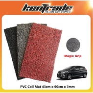 Magic Grip Backing Washable Universal Car Floor Mat 2 Tone Color PVC Coil Anti Slip Car Mat Universa