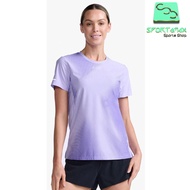 RUNNING T-SHIRT 2XU ORIGINAL LIGHT SPEED TEE LAVENDER X/WHITE REFLECTIVE lvx/WRF [WR6954a]