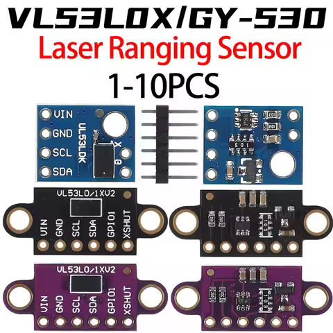 VL53L0X Time-of-Flight (ToF) Laser Ranging Sensor Breakout 940nm GY-VL53L0XV2 Laser Distance Module 
