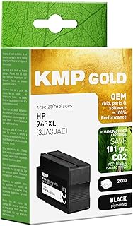 KMP Gold Ink Cartridge for HP 963XL Black (3JA30AE) with OEM Parts and Chip - for HP OfficeJet Pro 9